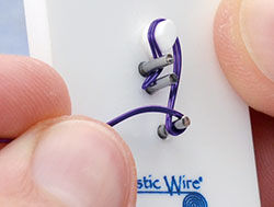Wire being wrapped in wire jig